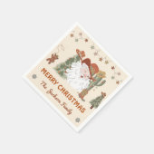 Western kerstfeest servet (Hoek)