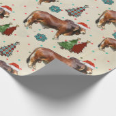 Western kerstpatroonpapier cadeaupapier (Hoek)