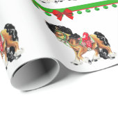 Western kersttaartje Pony met zadels Cadeaupapier (Rol Hoek)