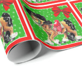 Western kersttaartje Pony met zadels Cadeaupapier (Rol Hoek)