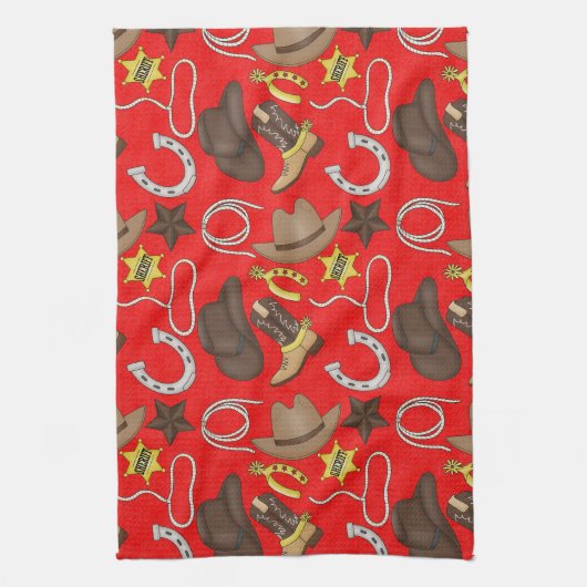 Western keukenhanddoek (Verticaal)