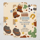 Western Kind Verjaardagsfeestuitnodiging Kaart (Voorkant / Achterkant)