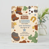 Western Kind Verjaardagsfeestuitnodiging Kaart (Staand voorkant)