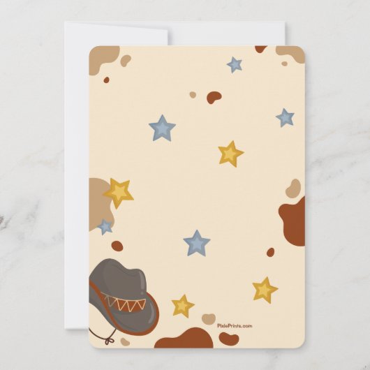 Western Kind Verjaardagsfeestuitnodiging Kaart (Achterkant)