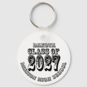 Western Klas van 2027 Foto Afstuderen Sleutelhanger (Voorkant)