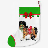 Western klein paard Pony met zadel Kleine Kerstsok (Achterkant)