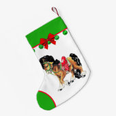 Western klein paard Pony met zadel Kleine Kerstsok (Achterkant (Hangend))