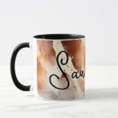 Western Koeienhuid Print Abstract Rustiek Cowgirl Mok (Links)