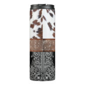 Western Koeienhuid Thermal Tumbler Thermosbeker (Achterkant)