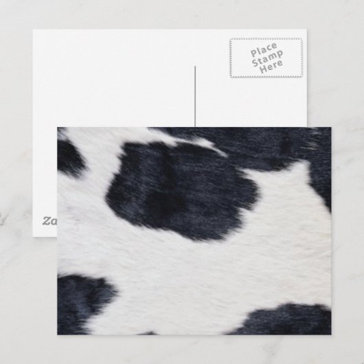 Western Koeienhuid zwart/wit afdrukken Briefkaart (Voorkant / Achterkant)