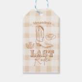 Western Laatste Rodeo vrijgezellenfeest Cadeaulabel (Voorkant)