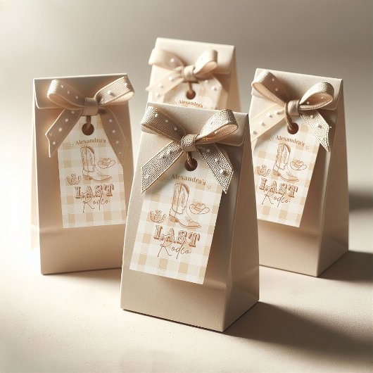 Western Laatste Rodeo vrijgezellenfeest Cadeaulabel