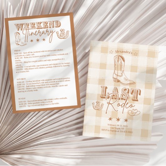 Western Laatste Rodeo vrijgezellenfeest Kaart
