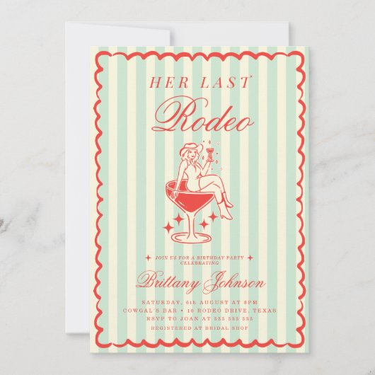  Western Laatste Rodeo Vrijgezellenfeest Kaart (Voorkant)