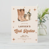 Western Laatste Rodeo vrijgezellenfeest Kaart (Staand voorkant)