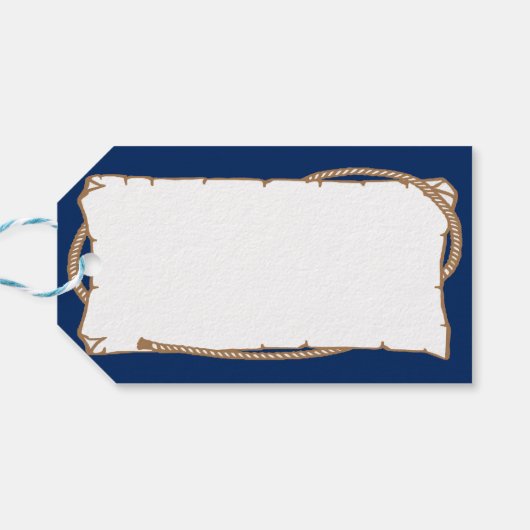 Western label met touw Party Naam Gift Label Cadeaulabel (Achterkant Horizontaal)