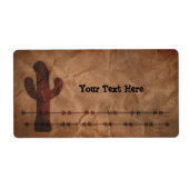 Western label voor bedrijfslabel (Voorkant)