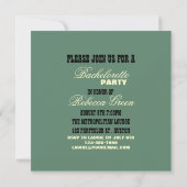 western land bachelorette : retro cowgirl kaart (Achterkant)