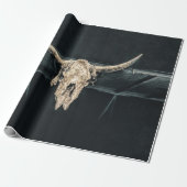 Western land Beige Gray Rustic Bull Koe Cadeaupapier (Uitgerold)