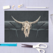 Western land Beige Gray Rustic Bull Koe Tissuepapier (Craft)