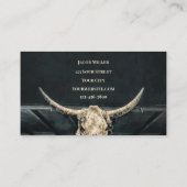 Western land Beige Gray Rustic Bull Koe Visitekaartje (Achterkant)