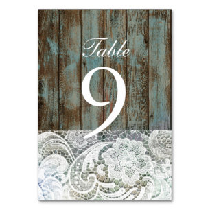 western land blauw schuur hout kant bruiloft kaart