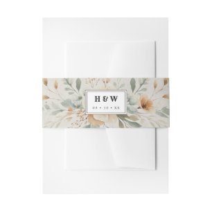 Western land bloemenbruiloft uitnodiging uitnodigingen wikkel