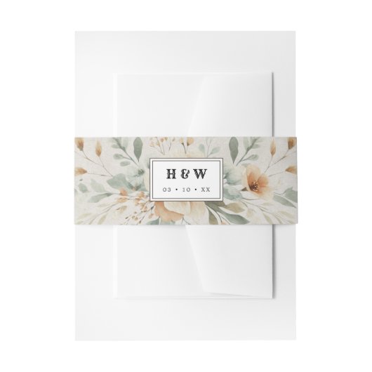 Western land bloemenbruiloft uitnodiging uitnodigingen wikkel (Voorkant Voorbeeld)