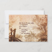 western land boerderij bruiloft RSVP-respons RSVP Kaartje (Achterkant)