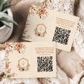 Western Land Boheemse Bloemen Bruiloft Informatiekaartje