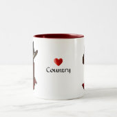 Western Land Brown Pet & Boots Two-Tone koffie Tweekleurige Koffiemok (Center)