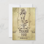 western land bruiloft dank u kaarten (Voorkant)