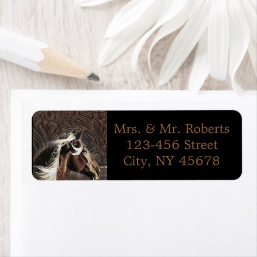 western land bruiloft met een trouwe paardencowboy etiket (Insitu)