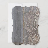 western land bruiloft met roestvrij hout kaart (Achterkant)