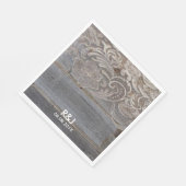 western land bruiloft met roestvrij hout servet (Hoek)