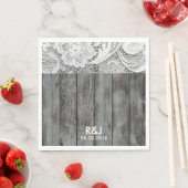 western land bruiloft met roestvrij hout servetten (Insitu)