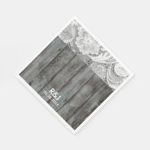 western land bruiloft met roestvrij hout servetten (Hoek)