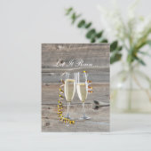 western land bruiloft met roestvrijhout kaart (Staand voorkant)