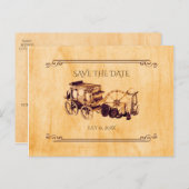 Western  land bruiloft opslaan van de datum aankondigingskaart (Voorkant / Achterkant)