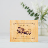 Western  land bruiloft opslaan van de datum aankondigingskaart (Staand voorkant)