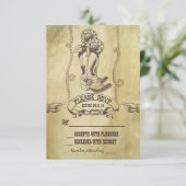 western land bruiloft RSVP Kaartje (Staand voorkant)