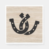 Western land bruiloft rustiek hout Vrijgezellenfee Servet (Voorkant)