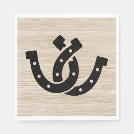 Western land bruiloft rustiek hout Vrijgezellenfee Servet