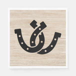 Western land bruiloft rustiek hout Vrijgezellenfee Servet