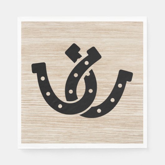 Western land bruiloft rustiek hout Vrijgezellenfee Servet (Voorkant)