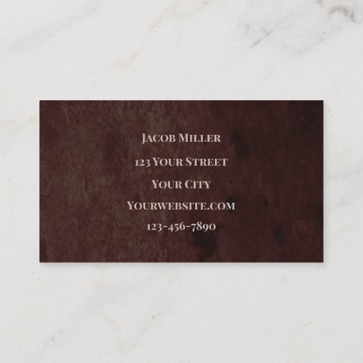 Western Land Bruin Rustic Cowboy Bull Koe Skull Visitekaartje (Achterkant)