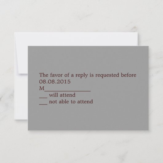 western land cabine bruiloft RSVP reactie (Achterkant)