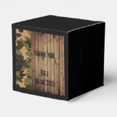 western land Camo Wedding met bijtende schuur Bedankdoosjes (Achterkant)