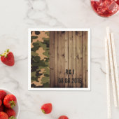 western land Camo Wedding met bijtende schuur Servet (Insitu)