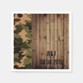 western land Camo Wedding met bijtende schuur Servet (Voorkant)
